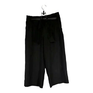 Lululemon Pant Noir Black Women's 2 Crop Wide Leg Tie Waist